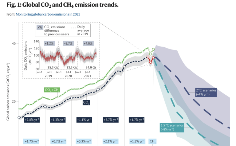 Monitoring global carbon emissions in 2021
