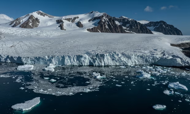Melting icebergs on Horseshoe Island, Antarctic. Scientists say a larger ozone hole than normal above the continent may further reduce levels of sea ice. Photograph: Anadolu Agency/Getty Images