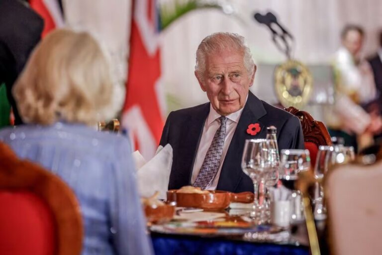 Britain's King Charles attends the State Banquet hosted by Kenyan President William Ruto at the State House in Nairobi, Kenya, October 31, 2023. Luis Tato/Pool via REUTERS/File Photo