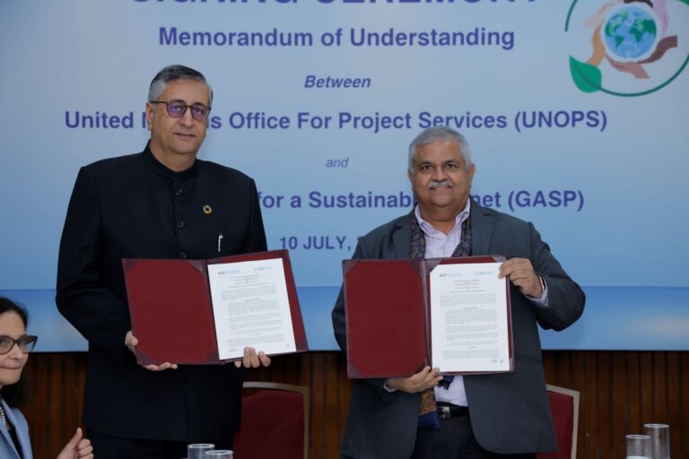 Press Release: UNOPS and GASP unite for transformative environmental and social impact