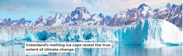 Greenland’s melting ice caps reveal the true extent of climate change
