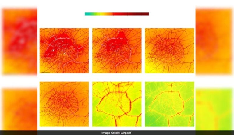 Viral Map Shows Paris’ Pollution Drop As City Trades Cars For Bike Lanes