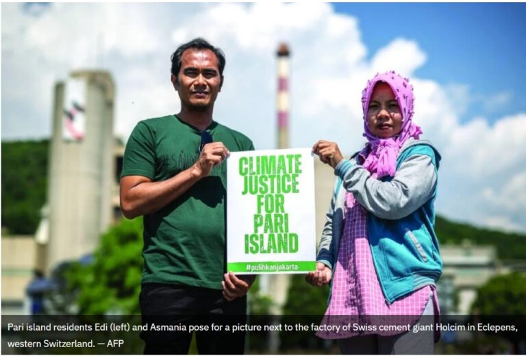 Indonesian islanders taking Swiss giant to court over climate