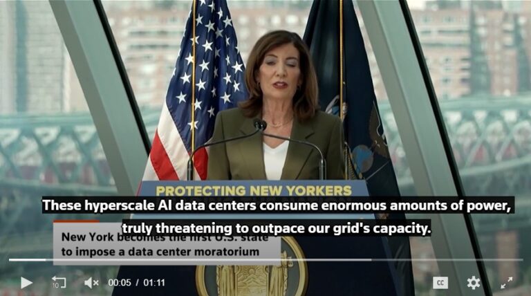 New York becomes the first state to impose a data center moratorium