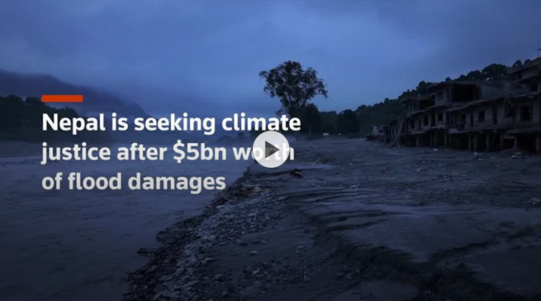 Nepal puts climate justice at centre of global pitch for flood aid
